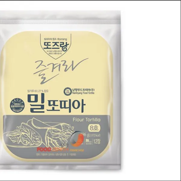 고소한 또즈랑 밀 또띠아 496g 8in (또띠아/또띠아피/샌드위치/치미창가/또띠아롤/간편조리식품/냉동/식품), 밀또띠아8in496g+드라이아이스