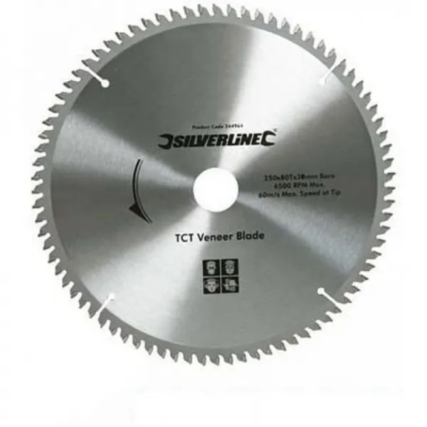 Silverline 427539 TCT 베니어 블레이드 100T 300 x 30-25 20 16mm 링