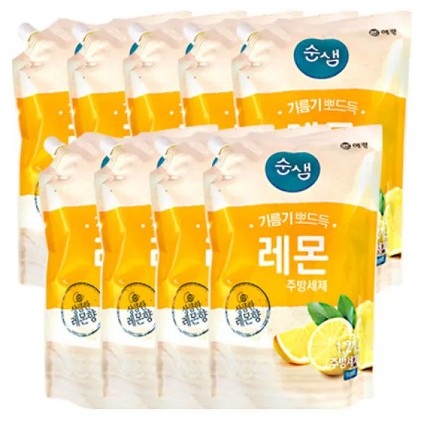 애경 순샘 기름기뽀드득 레몬 주방세제1.2l 9개 1.2l