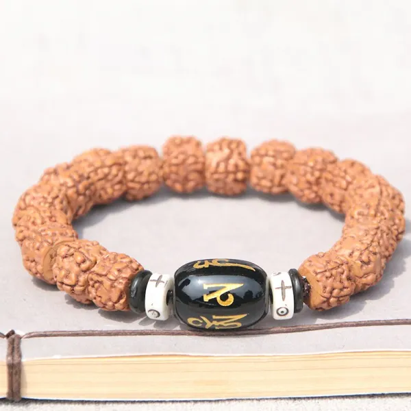 러브앤로지 티베식 고밀 현무문 레드 숏 금강 염주 오리지널제작 완상 남성 여성