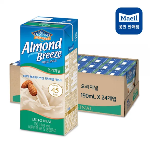 블루다이아몬드 아몬드 브리즈 오리지널, 24개, 190ml