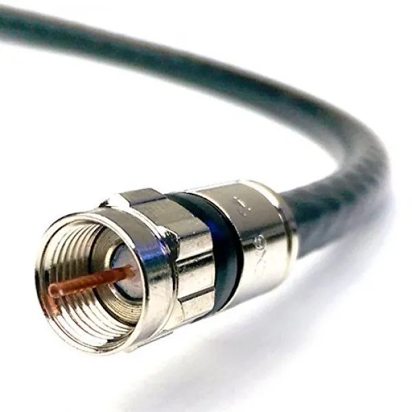 PHAT SATELLITE INTL | 75ft 검정 직접 매설 RG-6 지하 동축 강화 트라이 쉴드 18AWG 75 옴 TV 안테나 케이블 방, 단일상품