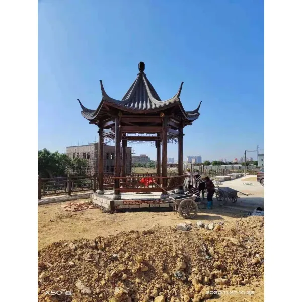 DIPYLON 야외정자 탄화사각정자 방부목 육각정자 야외 포도골정원정원 간이 원목고건물, 육각고건정
