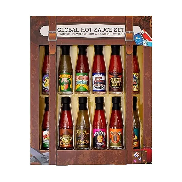 Modern Gourmet Foods - 칠리 소스 선물 세트 국제적으로 영감을 받은 12가지 핫 12 x 48g, 단일상품