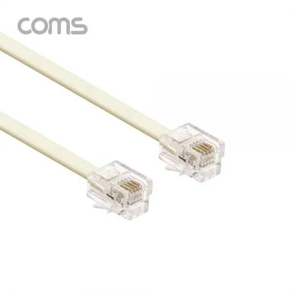 [쇼핑은 동네마트] Coms 전화선 케이블 RJ11(4P4C) MM 3M QAP22948, 박씨네 본상품선택