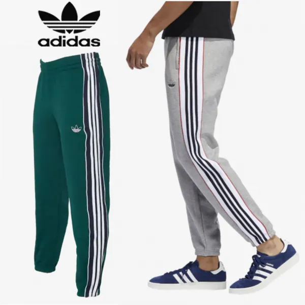  해외 미국정품 Adidas Originals 3 Stripe Panel Fleece Pants 아디다스 오리지널 스트라이프 판넬 남자 후리스 팬츠바지