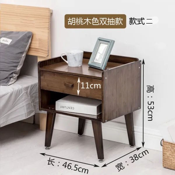 침대협탁 침대헤드수납장 서랍식 침대옆 캐비닛 침실 스탠드형 심플 모던 수납장 거실 대나무제작 쇼파주변 C19 R허튼소리 복숭아색 싱글서랍 타입 2 