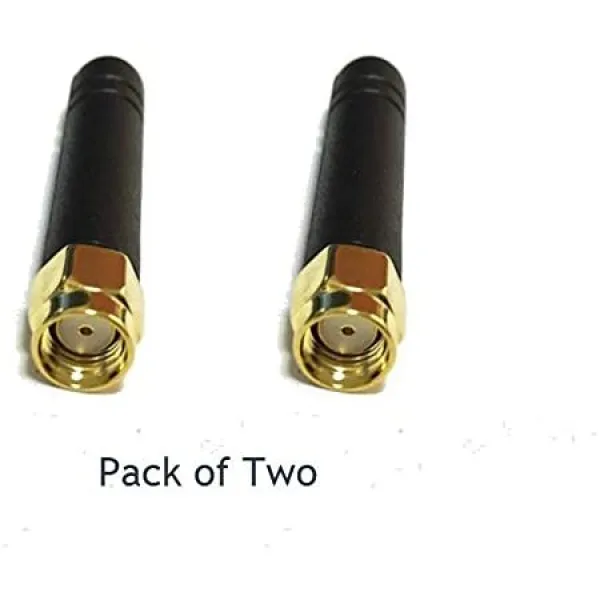 2 RP-SMA 커넥터 신호 부스터 직행 NEW (5cm)와 피스 ANTENNA (E-10A)는 2.4GHz 3dbi 스터 안테나 무선 랜, One Color, 상세 설명 참조0