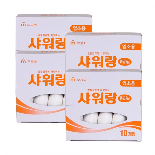 무궁화 샤워랑 화이트 비누, 130g, 40개