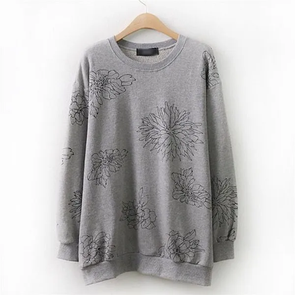 시드마켓 Sidmarket 플라워 프린팅 시보리 맨투맨 19d927r 빅사이즈 여성 3143986 