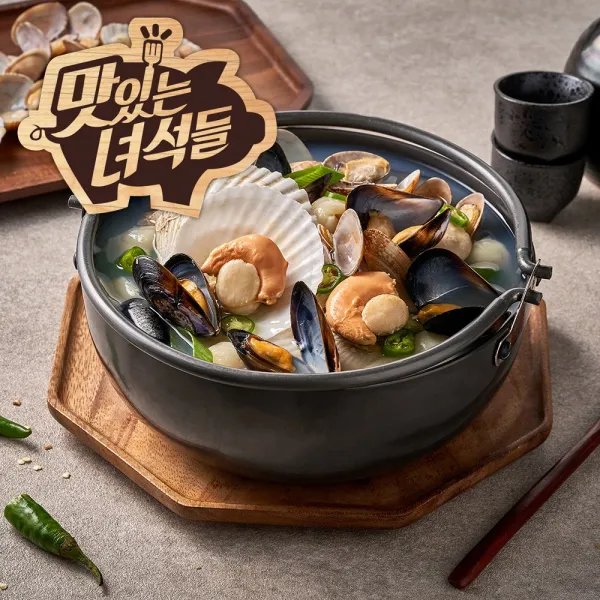 맛있는콘서트 낭만어시장 모둠조개탕 730g 2~3인분(땡초 파 수제비포함)