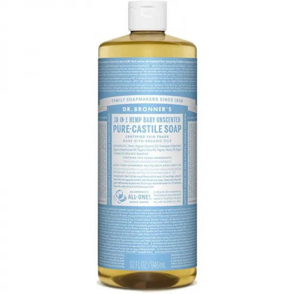 Bronner 's-순수성 액체 액체 비누 (베이비 무향 32 온스), 1, 단일상품