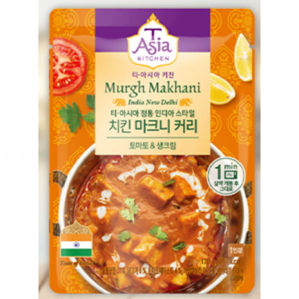 샘표 티 아시아 키친 치킨 마크니 커리 토마토&생크림 170g, 3개