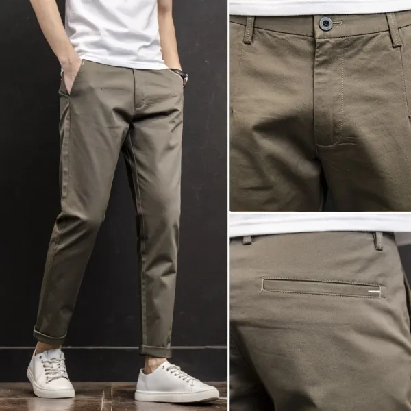 남자하복패션 남자하복코디 가을 중량 텐션감 스트레이트핏 일자 슬림 긴바지 트렌드 테이퍼드바지