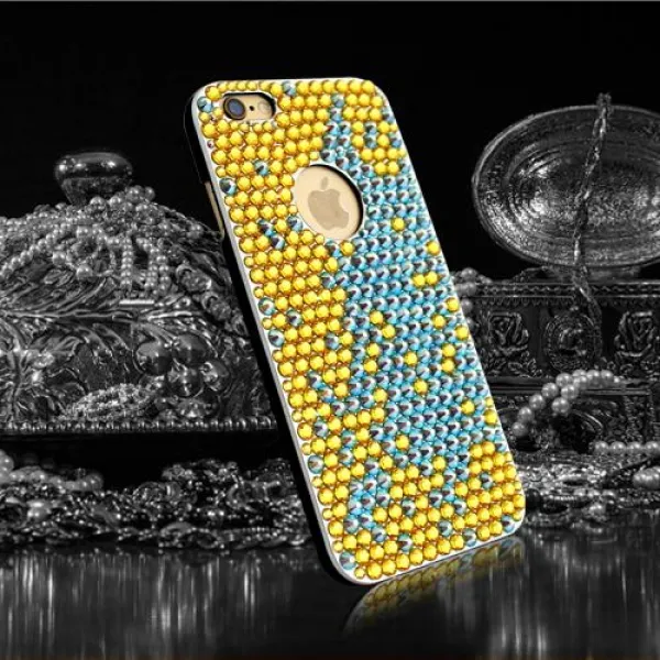  바보사랑 아이폰6s/6 크리스탈 케이스 옐로우블루