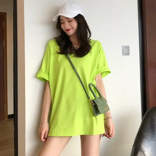 Qterra(특허브랜드) 여신상 라운드티 예쁜티 반팔 루즈핏 빅사이즈 YY15