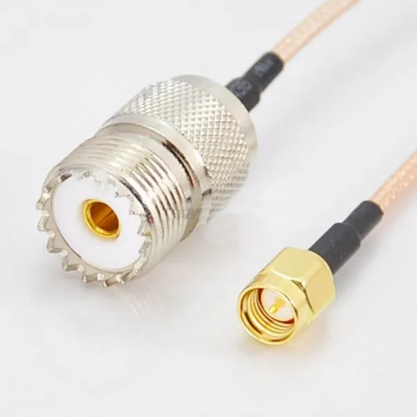 SMA 남성 마개 떠꺼머리 잠바 케이블에 일반적인 3 개 발 UHF SO239 여성 잭 RG316 3ft 3 'QW