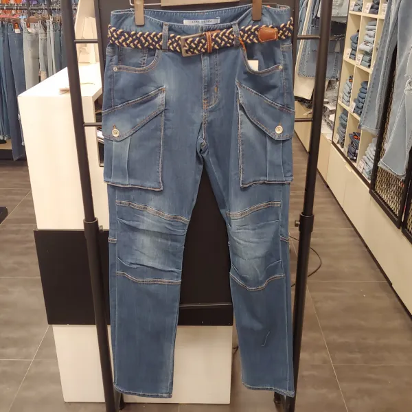 잠뱅이 쿨맥스카고 일자핏청바지