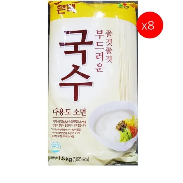 [더착한푸드]소면국수(큰댁 1.5K) 8개 식자재마트 대용량 업소용 국수 소면 소면국수 국수소면