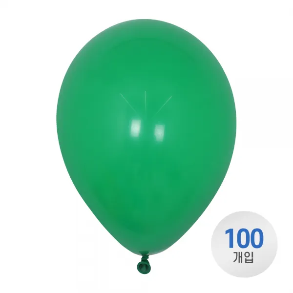 퀄라텍스 고무풍선 28cm 패션 스프링그린 100개입, 단품