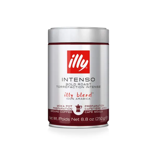 illy intenso 땅 moka 커피 어두운 구운 격화 강력한 그리고 전체 향 로 메모들 의 깊은 코코아 100% 아라비카 아니요. 방부제 8.8 온스 (팩 6)