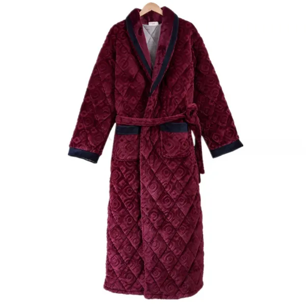 Kirahosi 겨울 잠옷 털 홈웨어 목욕가운 플란넬 가운 19호+덧신증정 Bvt0kfi6