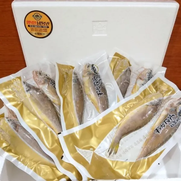 행복한남진수산 국내산 참조기 비늘손질 염장 반건조 10마리 80g이상/1미당