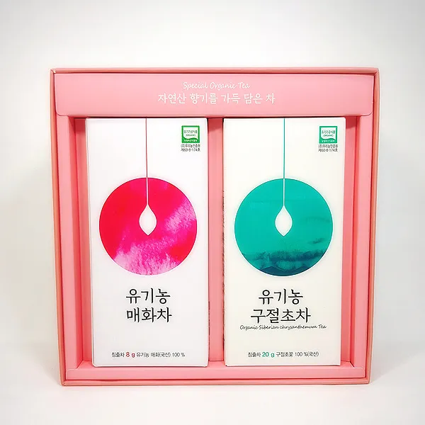 차담소 유기농 꽃차 매화차 8g 구절초차 20g 선물세트