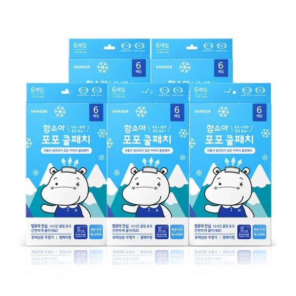 함소아 포포 쿨패치, 5개, 6매입