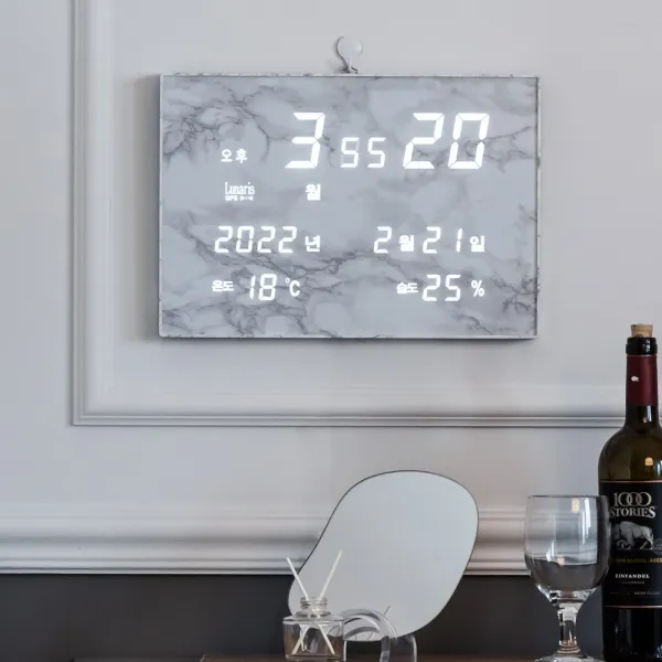 GPS 위성 정확한 LED 벽시계 사무실 거실 벽걸이시계, GPS 포세린
