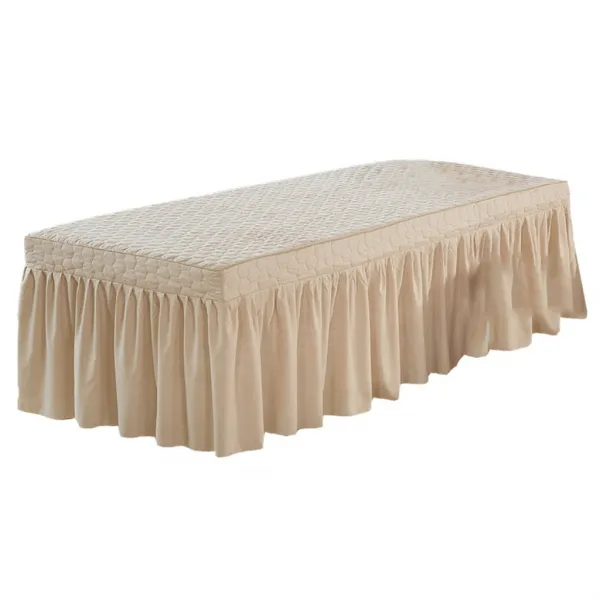 Zeyuan73x28 ''내의 침대를위한 얼굴 숨구멍을 가진 안마 테이블 치마 미장원 침대 Valance 장 덮개, 가벼운 낙타