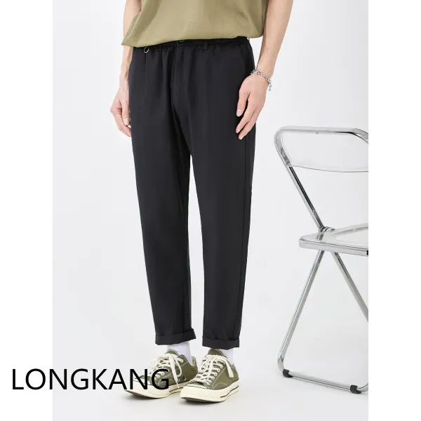 LONGKANG 남자 여름 바지 캐주얼