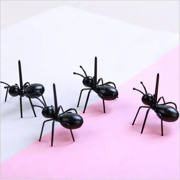 ZLD 120 개미 미니 케이크 애피타이저 과일 포크 파티 세트 블랙 칼 붙이
