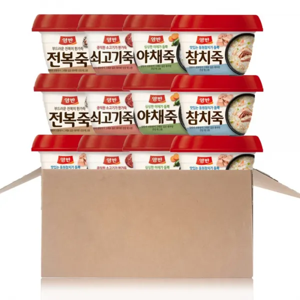 올따옴기획 동원죽285g(쇠고기+야채+전복+참치) x 3개씩, 올따옴기획 동원죽(쇠고기+야채+전복+참치) x 3개씩