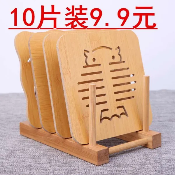 야채접시 외돌토막 단열 뜻 패드 화상방지 냄비받침대 뚝배기냄비받침 컵받침, 본상품, 15  .8 편 접시 매트 2피스 냄