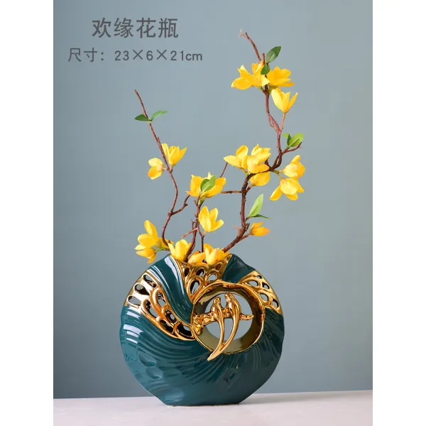 Mar.22 85번 현대식 경구 연장 인테리어 거실 Tv 캐비닛 아이디어 장식 유럽식 현관 도자 소품z 1_꽃병 에 꽃 을 올 리 는 것 을 기 쁘 게 칭송