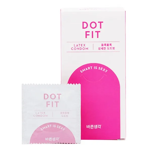 바른생각 어메이징 도트핏 AMAZING DOT FIT 24P 바른생각콘돔 돌기형 도트형 돌출형 라텍스콘돔 초박형콘돔 울트라씬콘돔 극초박형콘돔, 12개입, 2개