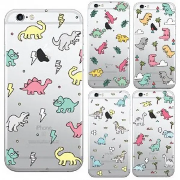 (TC) 공룡 패턴 투명 젤리 케이스 / S10 S10+ A9프로