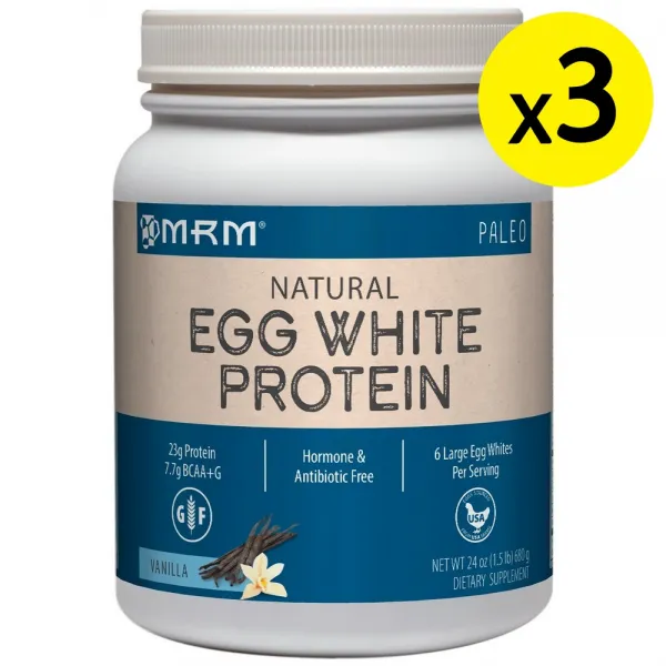[미국직구]MRM 천연 계란흰자 단백질 프렌치 바닐라 24oz (680g) 3개, 선택, 상세설명참조