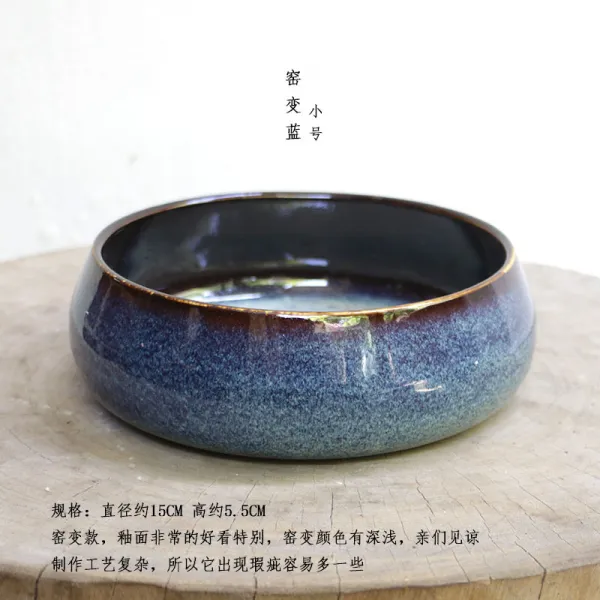 하자 처리 도자기 중소원 유화기 선의 화분 화도 꽃꽂이 수배 차 승, 실버 51블루 마이크로 수구 19 미디엄