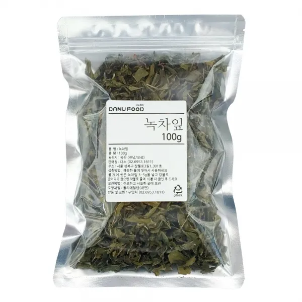 다누푸드 국산 전남 보성 녹차잎 녹차엽, 1개, 100g