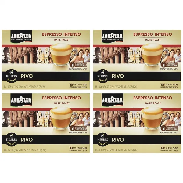 Lavazza 큐리그 Rivo 시스템 스프레소 INTENSO (4팩 18개각), 선택, 상세설명참조