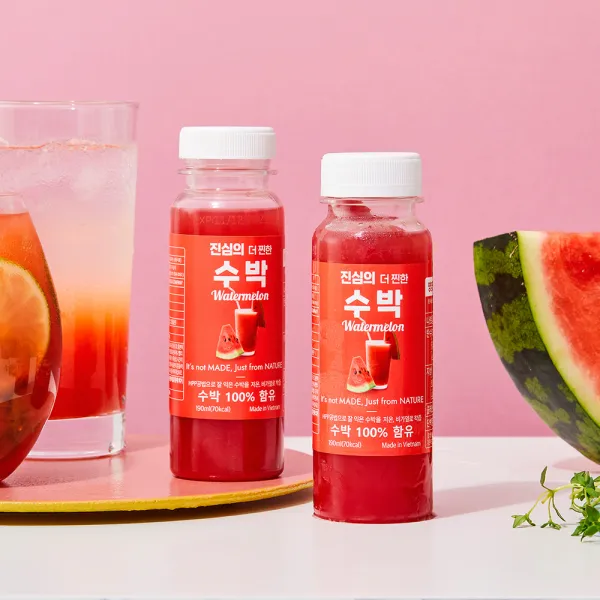 진심의 더 찐한 수박 냉동 주스, 6개, 190ml