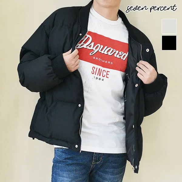  세븐퍼센트 리얼 덕다운 시보리 남성 숏패딩 점퍼 색상:블랙 / 사이즈:free