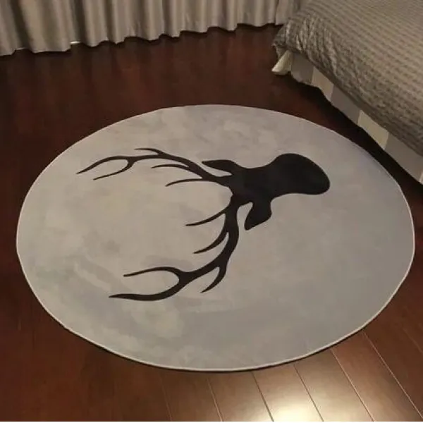 부부스튜디오 침실 잠이 들다 앉을 수 있는 원형 통큰 신 중국식 INS 애니메이션 덩크슛 큐트 실내 제인 오 드랜드, 200cm 직경 수집가 구매함  문