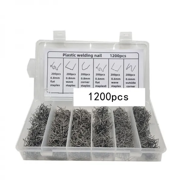 루그리 1200pcs 플라스틱 용접기 자동차 수리 스테이플러