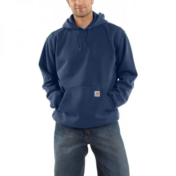 Carhartt Men's Big & Tall 미들급 후드 스웨트 셔츠 New Navy X-Large/Tall at Amazon 남성복 매장: