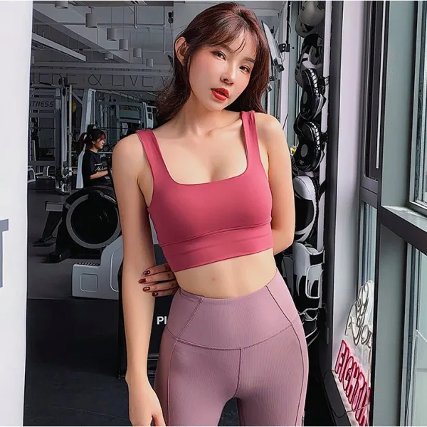 PeachGirl 트레이닝 내의 요가 조끼 내진 군집하다 가슴 받침
