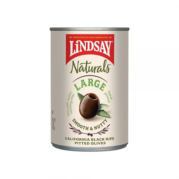 린지 내추럴 라지 블랙 올리브 170g 12개 / Lindsay Naturals Large California Black Ripe Pitted Olives