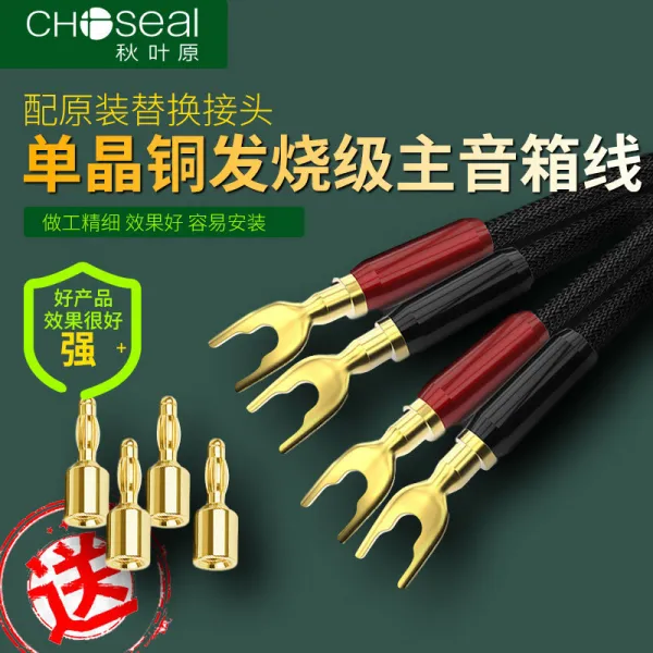 조합형홈시어터 LB-5108/QS991플루오라이트 전문 발열급 파워엠프 선 HIFI5.1홈시어터 바나나 헤드 Y보간 중간 2개 1세트, T01-선물포장 * 플루오라이트 구리 *2대해 확성기, C01-2.5미터